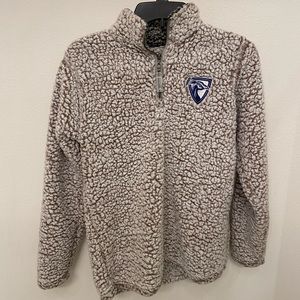 Sherpa Fleece Quarter Zip Sweater UIU Peacock
